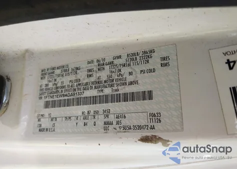 2010 Ford E-150 Commercial/Recreational from USA, damaged, VIN 1FTNE1EW9ADA91337